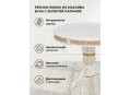 Деревянный стол Лорд молочный / золотая патина