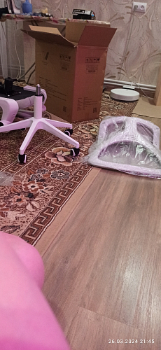 Компьютерное кресло Konfi dark gray / pink / white фото покупателя 166