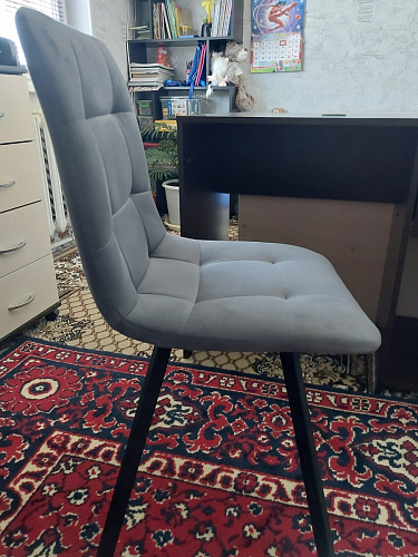 Стул на металлокаркасе Чилли К черный / зеленый фото покупателя 624