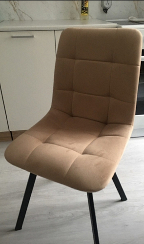 Стул на металлокаркасе Чилли синяя ткань / белый фото покупателя 282