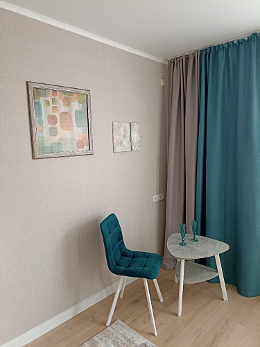 Стул на металлокаркасе Чилли синяя ткань / белый фото покупателя 1087