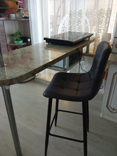 Барный стул Chio black / grey фото покупателя 15
