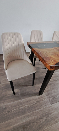 Стул на металлокаркасе Kora dark gray / black фото покупателя 396