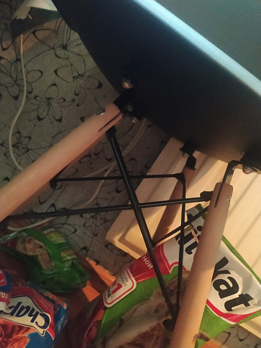 Пластиковый стул Eames PC-015 серо-голубой / дерево фото покупателя 243