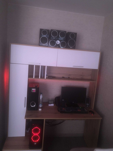 Письменный стол Лайт 03.243 дуб золотой (craft) / белый премиум фото покупателя 62