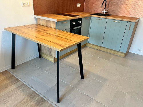 Стол Тринити Лофт 120 32 мм дуб галифакс табако / черный матовый фото покупателя 561