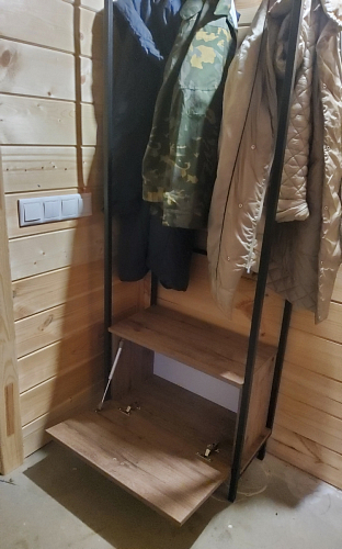 Готовая прихожая Лира дуб галифакс / черный матовый фото покупателя 2