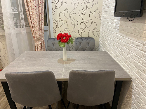 Деревянный стол Лота Лофт 140х80 дуб крафт табачный / черный матовый фото покупателя 28