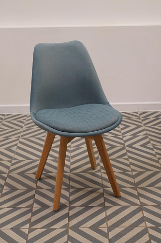 Деревянный стул Bonuss light purple / wood из шоурума 2