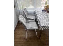 Стул на металлокаркасе Седа К крутящийся светло-серый  / белый фото покупателя 20