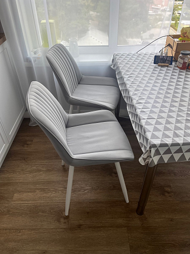 Комплект стульев Вейв 4 шт светло-серый / черный фото покупателя 20