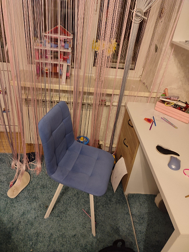 Стул на металлокаркасе Чилли К темно-серый (velutto 32) / черный фото покупателя 270