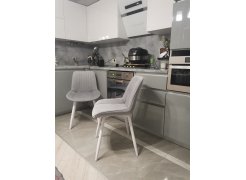 Стул на металлокаркасе Седа К крутящийся светло-серый  / белый фото покупателя 2