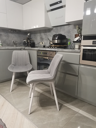 Комплект стульев Вейв 4 шт светло-серый / черный фото покупателя 2