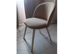 Стул на металлокаркасе Gabi 1 бежевый / черный с серебряными наконечниками фото покупателя 246