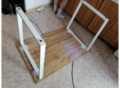 Деревянный стол Лота Лофт 120(160)х75 черный матовый / бетон светлый фото покупателя 47