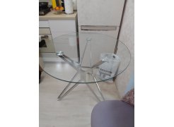 Стеклянный стол Riga прозрачный фото покупателя 1