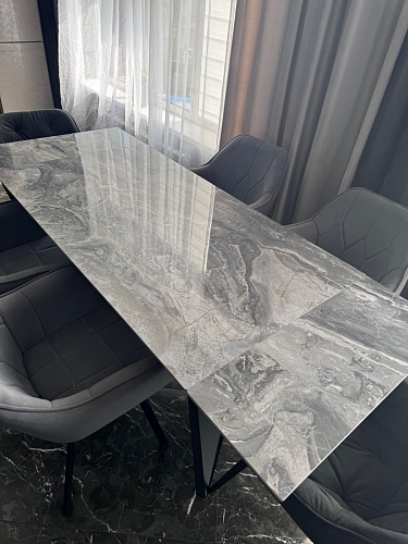 Керамический стол Ливи 140(200)х80х78 patagonia bronze / черный фото покупателя 3