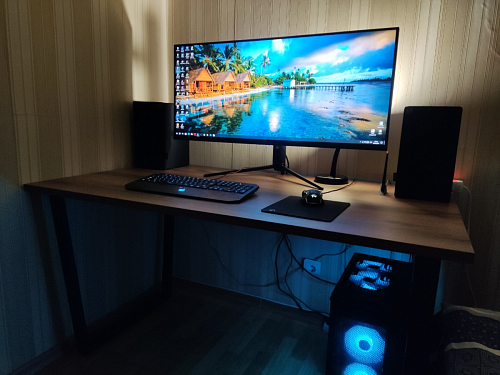 Деревянный стол Лота Лофт 120х75 белый матовый / дуб крафт золотой фото покупателя 796