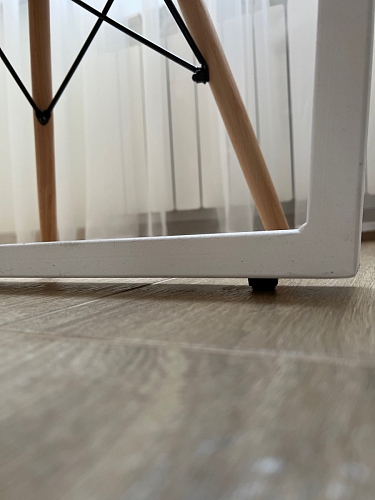 Деревянный стол Барон О 200 х 90 белая пленка шагрень / белый фото покупателя 6