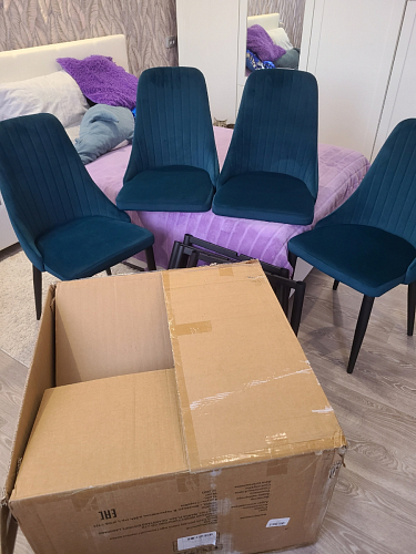 Стул на металлокаркасе Kora white / gray фото покупателя 342