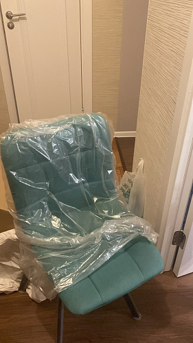 Стул на металлокаркасе Чилли К черный / зеленый фото покупателя 237