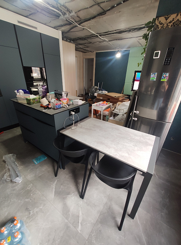 Стол Центавр 120(160)х70х75 файерстоун / черный матовый фото покупателя 24