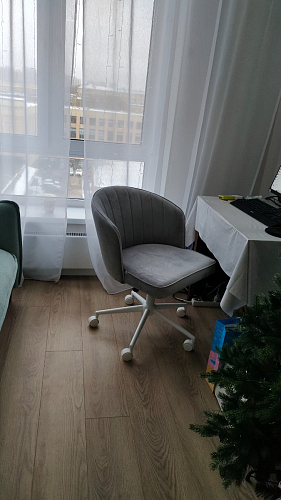 Компьютерное кресло Дэни светло-серый / белый фото покупателя 2