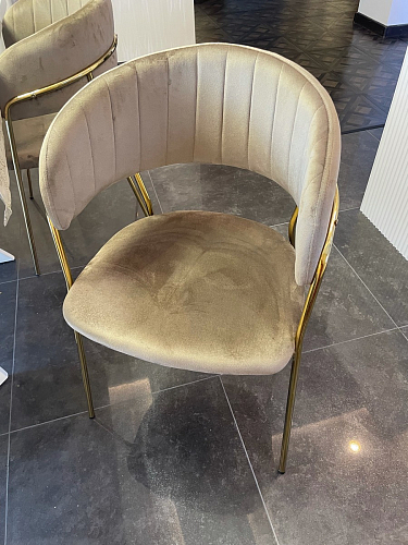 Стул на металлокаркасе Kamelia светло-фиолетовый / золотой фото покупателя 41