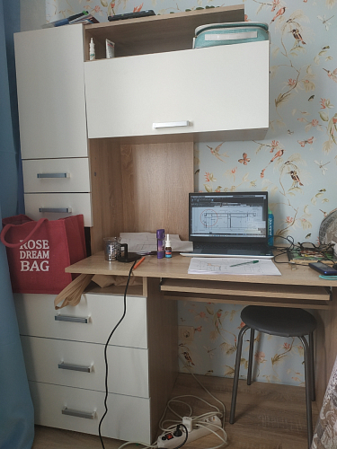 Стол компьютерный Джаз-17 белый правый фото покупателя 57