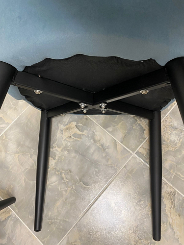 Стул на металлокаркасе Kora light blue / white фото покупателя 172