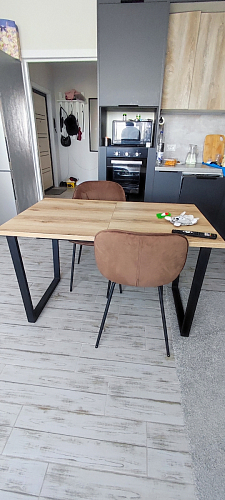 Деревянный стол Лота Лофт 140х80 черный матовый / бетон светлый фото покупателя 456