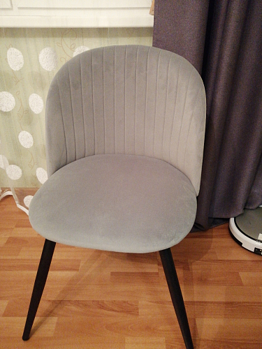 Стул на металлокаркасе Gabi 1 light blue / black / gold фото покупателя 838