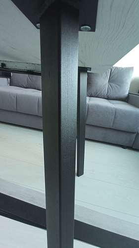 Стол раскладной Колон Лофт 120 32 мм дуб галифакс табако / черный матовый фото покупателя 35