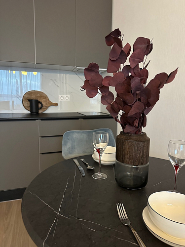 Стол Тулип 90х73 дуб вотан / белый  - Уцененный экземпляр фото покупателя 66