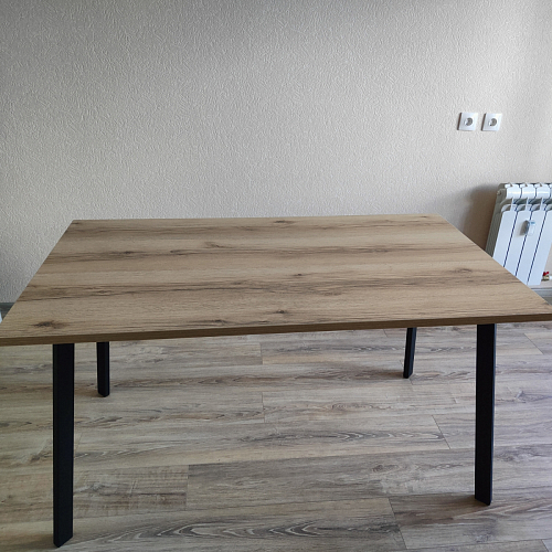 Стол Тринити Лофт 120 32 мм дуб галифакс табако / черный матовый фото покупателя 156