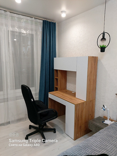 Письменный стол Комфорт 12.71 дуб золотой craft / белая аляска фото покупателя 151