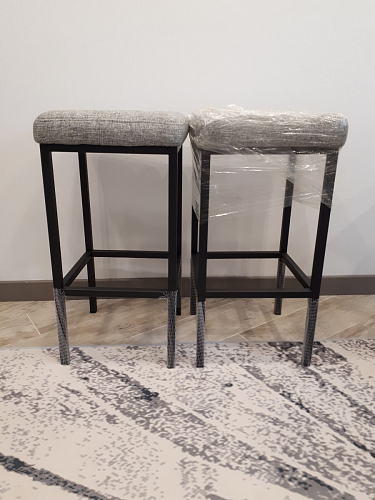 Барный стул Лофт ткань канди грей / черный матовый фото покупателя 322