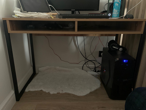 Письменный стол Леон Лофт дуб делано светлый / белый матовый фото покупателя 139