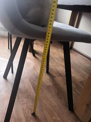 Стул на металлокаркасе Чилли К светло-серый велюр / черный каркас фото покупателя 1251