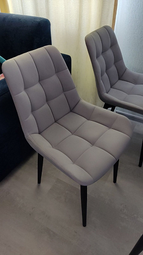 Стул на металлокаркасе Челси бежевый / черный фото покупателя 140