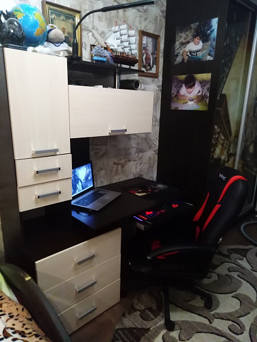 Стол компьютерный Джаз-17 белый правый фото покупателя 12