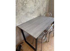 Деревянный стол Лота Лофт 120(160)х75 черный матовый / бетон светлый фото покупателя 641