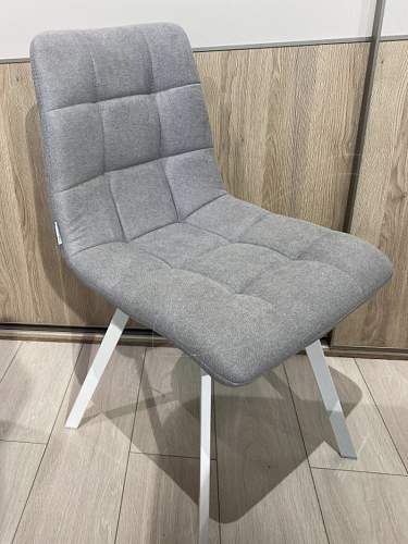 Стул на металлокаркасе Чилли синяя ткань / белый фото покупателя 997