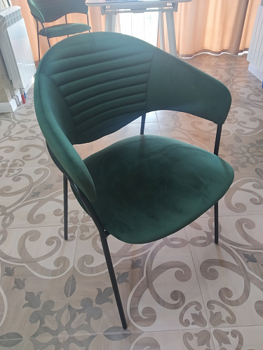 Стул на металлокаркасе Рансол синий / черный глянец фото покупателя 4