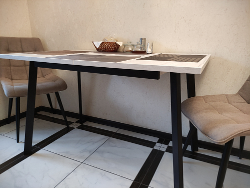 Стол раскладной Колон Лофт 120 32 мм дуб галифакс табако / черный матовый фото покупателя 17