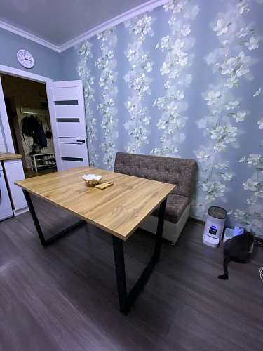 Деревянный стол Лота Лофт 140х80 дуб крафт табачный / черный матовый фото покупателя 550