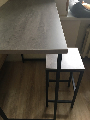 Барная стойка Дилан Лофт 120х60х90 бетон фото покупателя 199