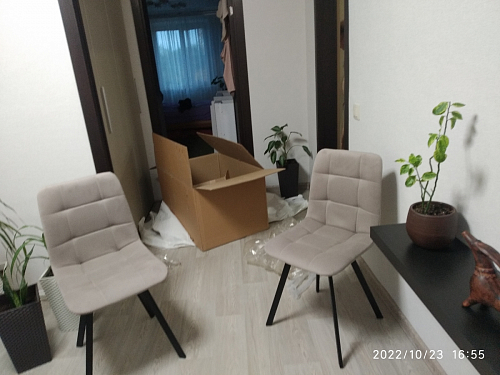 Стул на металлокаркасе Чилли зеленый / черный фото покупателя 921