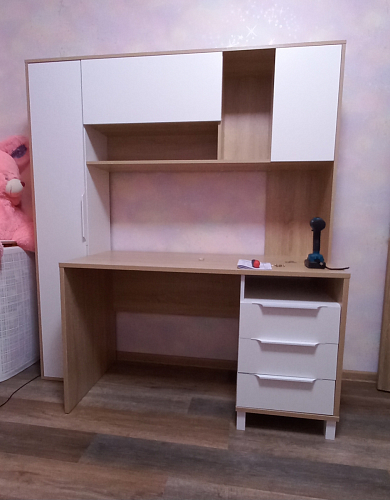 Компьютерный стол Комфорт 12.95 N дуб сонома / темно-серый фото покупателя 19